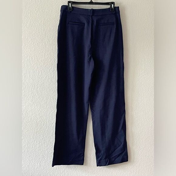 J Crew Factory NWT Wide Leg Ponte Pant Size 8 in Navy Blue | Soft - Picture 8 of 9